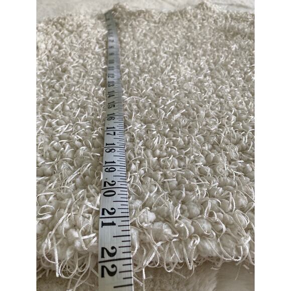 Vince Camuto Mock Neck Textured Fringe 3/4 Sleeve Cropped Sweater Sz S - Picture 8 of 12